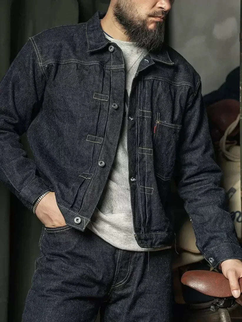 Winter Men's Raw Selvedge Denim Jacket