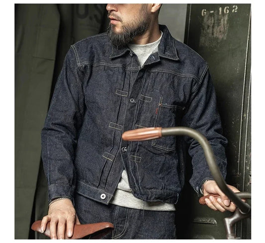 Winter Men's Raw Selvedge Denim Jacket