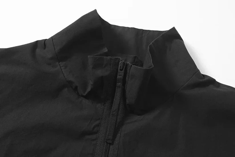 Men's Loose Fit Streetwear Embroidery Stand Collar Coat Jacket