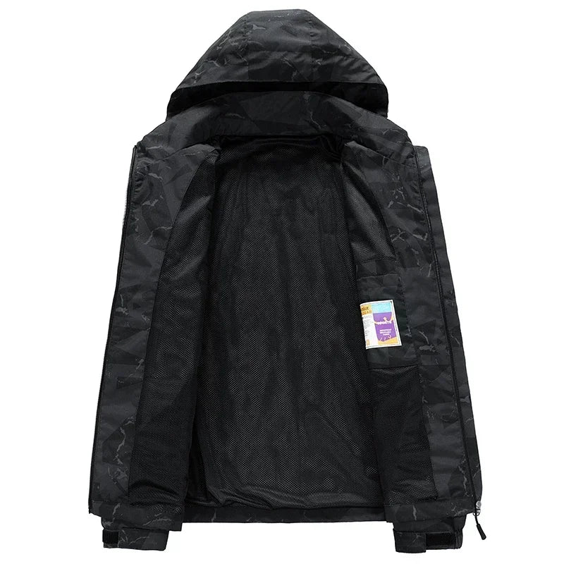 Men's Waterproof Fashion Loose Fit Camo Workwear Jacket