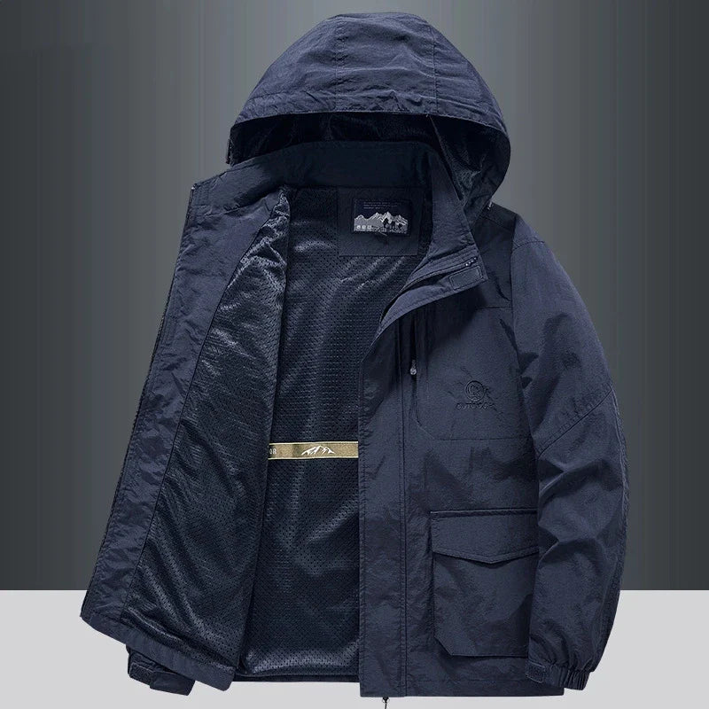 Men's Waterproof Windbreaker & Autumn Workwear & Fishing Jacket