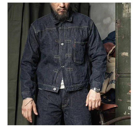 Winter Men's Raw Selvedge Denim Jacket